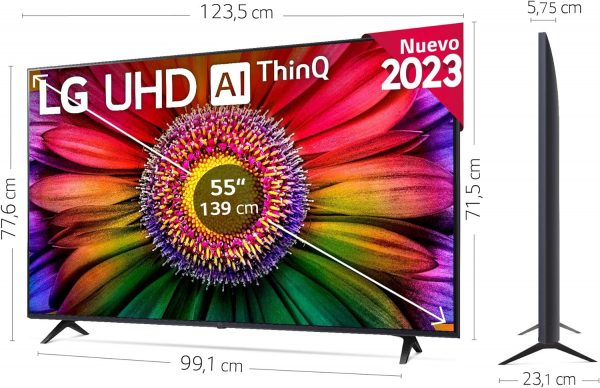 LG 55UR80006LJ 55" | 4K UHD, Smart TV, webOS23, Serie 80, Dolby Digital Plus, Alexa/Google Assistant - Imagen 4